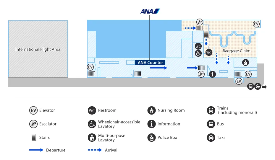 Akita Airport Map 1F