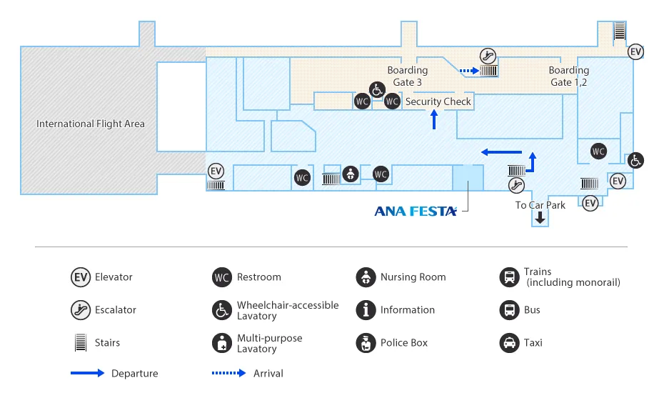 Akita Airport Map 2F