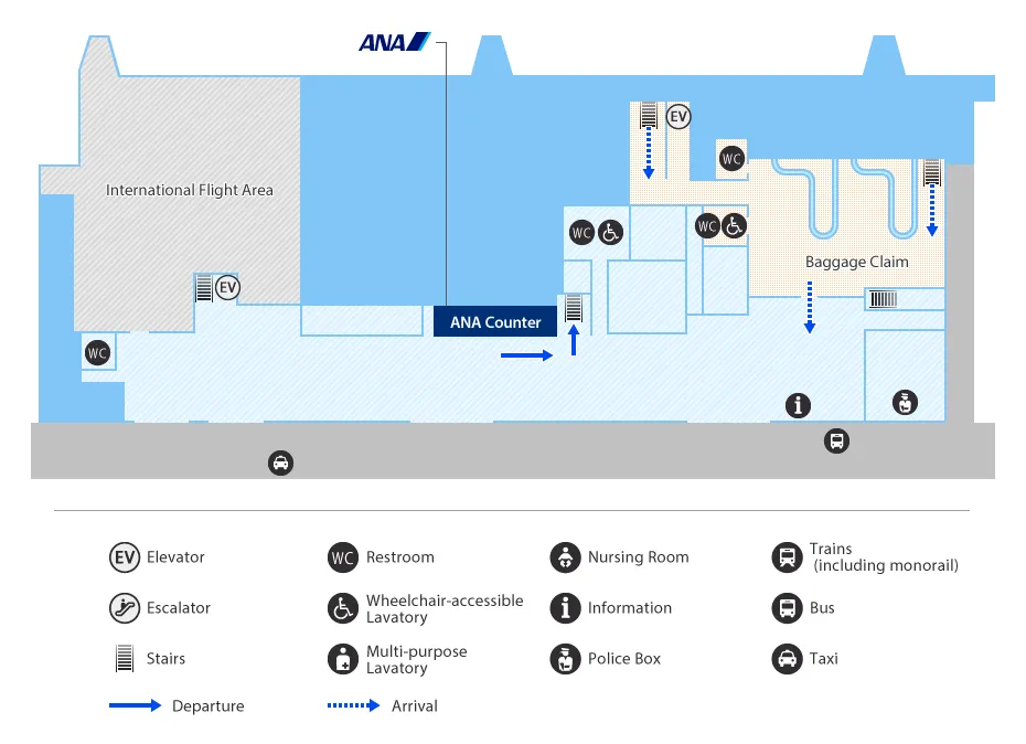 Komatsu Airport Map 1F