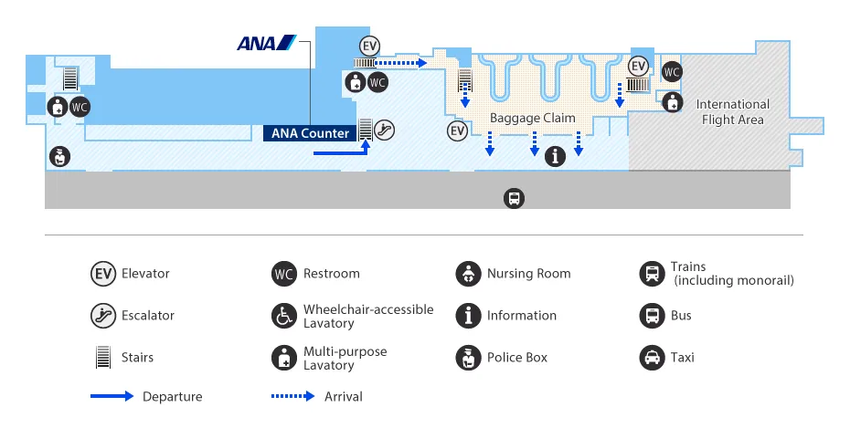 Miyazaki Airport Map 1F