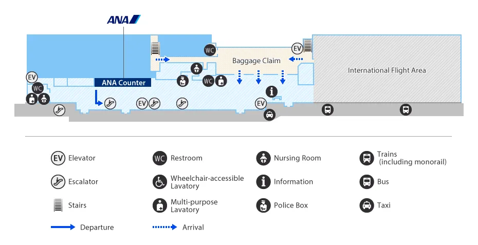 Nagasaki Airport Map 1F