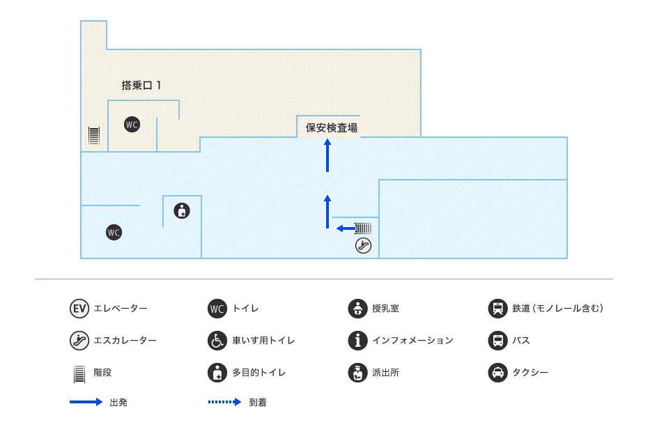 対馬空港案内図 2F