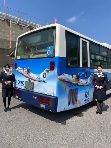 壱岐交通ATRデザインラッピングバス運行中